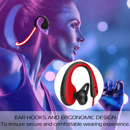 Wireless Sports Neckband Earphones with LED Light & Mic