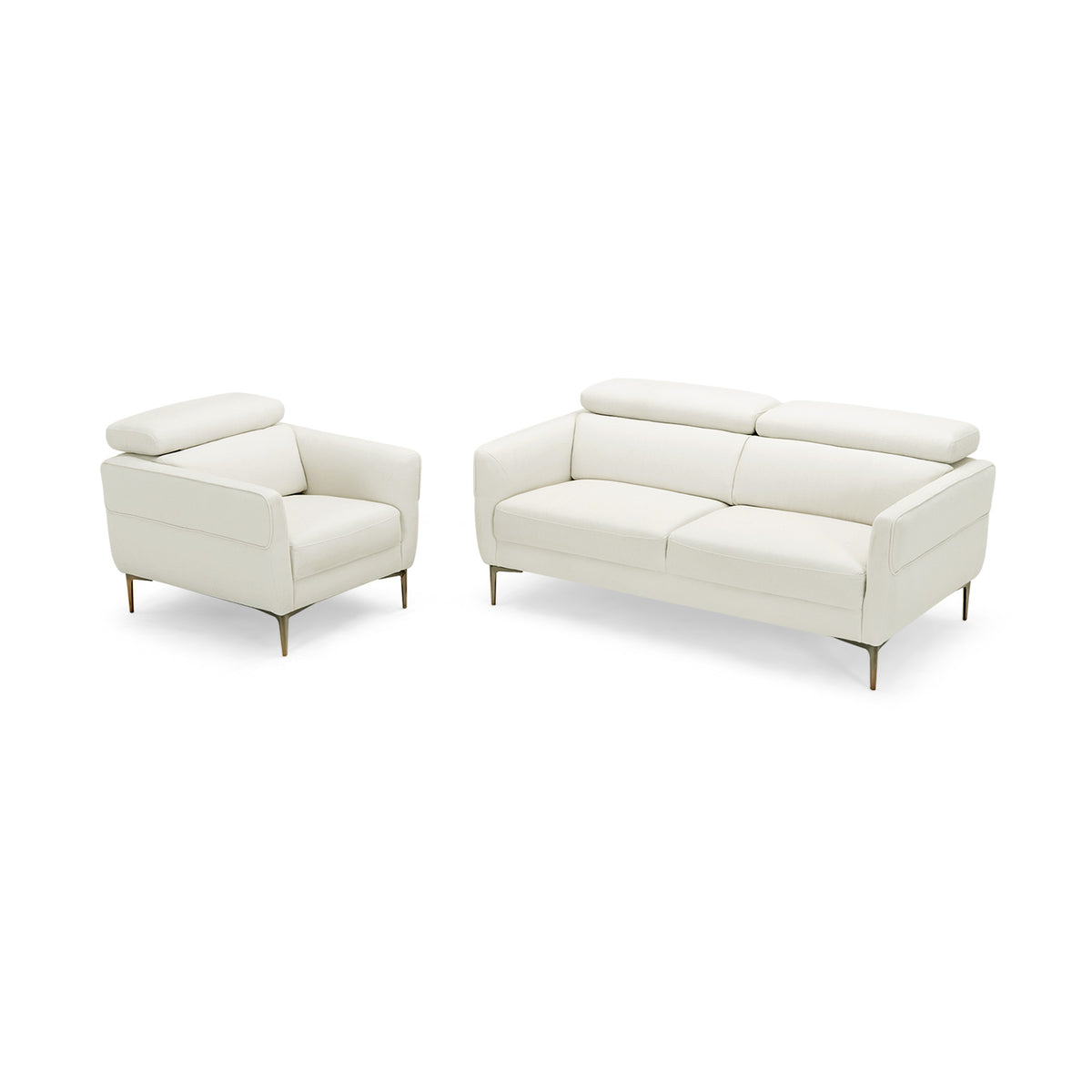 Upholstered Accent Chair with Adjustable Headrest