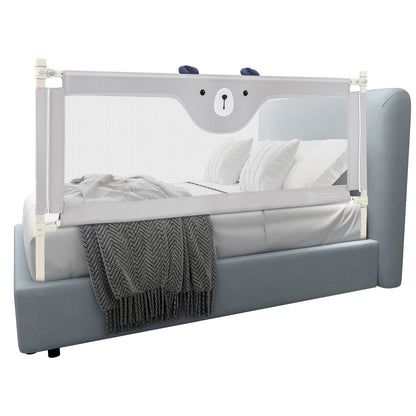 Vertical Lifting Baby Bed Rail with Double Safety Lock