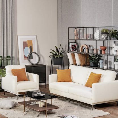 Upholstered Accent Chair with Removable Cushion