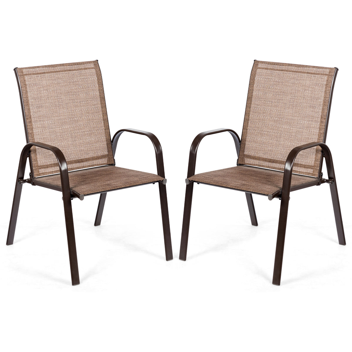 Patio Dining Chairs with Armrests, Set of 2