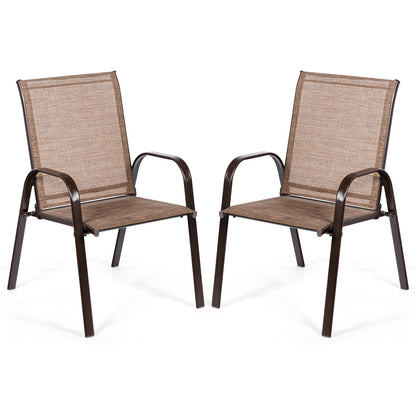 Patio Dining Chairs with Armrests, Set of 2