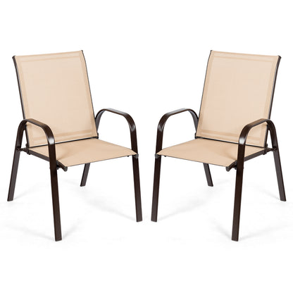 Patio Dining Chairs with Armrests, Set of 2