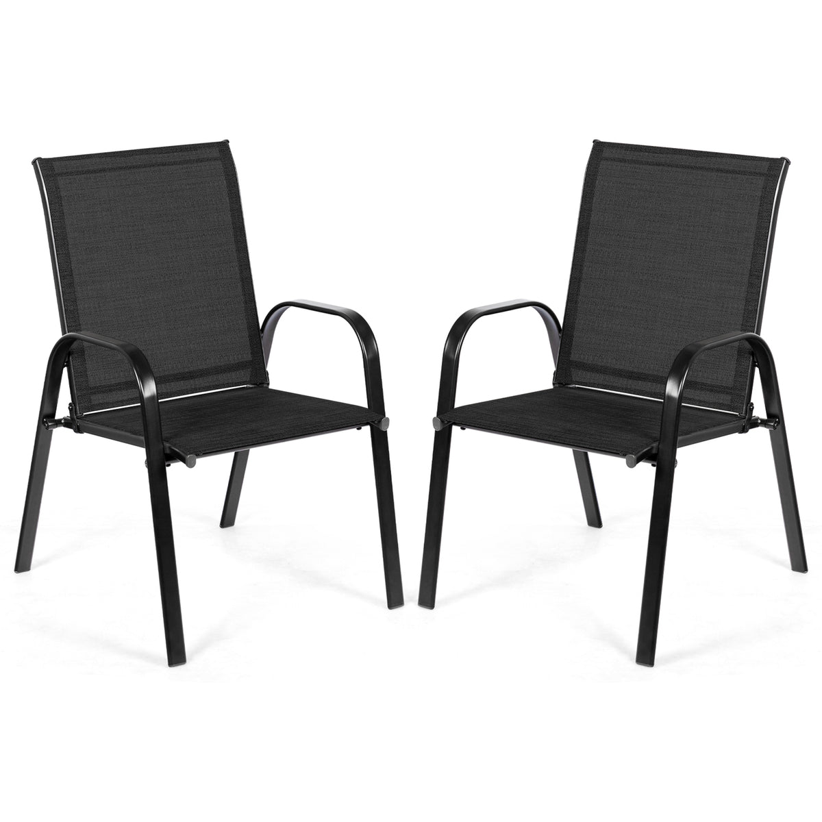 Patio Dining Chairs with Armrests, Set of 2