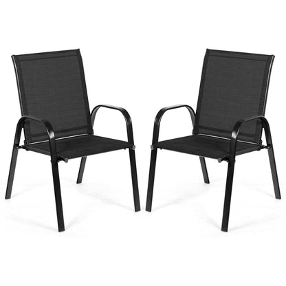Patio Dining Chairs with Armrests, Set of 2