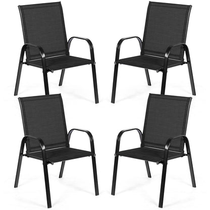 Patio Dining Chairs with Armrests, Set of 2