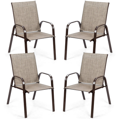 Patio Dining Chairs with Armrests, Set of 2