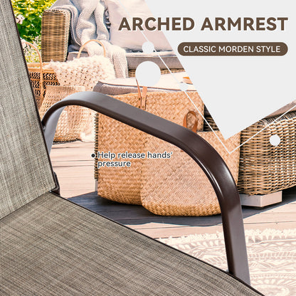 Patio Dining Chairs with Armrests, Set of 2