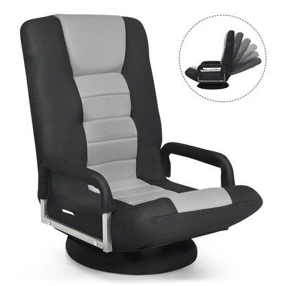 Swivel Gaming Floor Chair with Adjustable Backrest