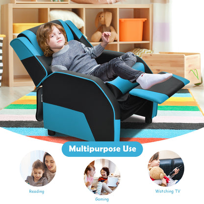 Kids Gaming Recliner with Headrest and Footrest