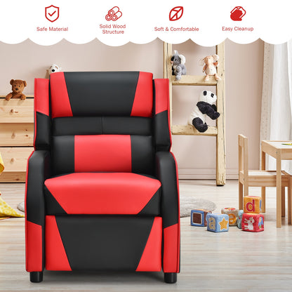 Kids Gaming Recliner with Headrest and Footrest