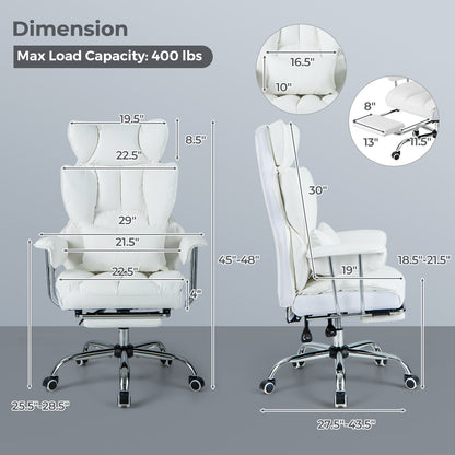 Big and Tall Executive Office Chair with Footrest