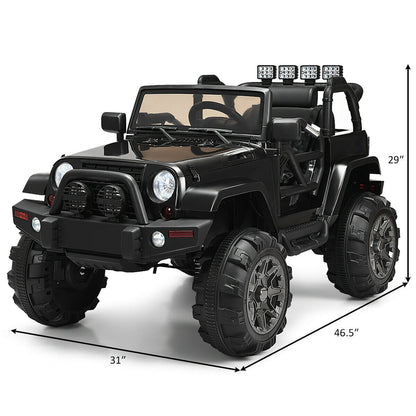 12V Kids Remote Control Riding Truck Car with LED Lights