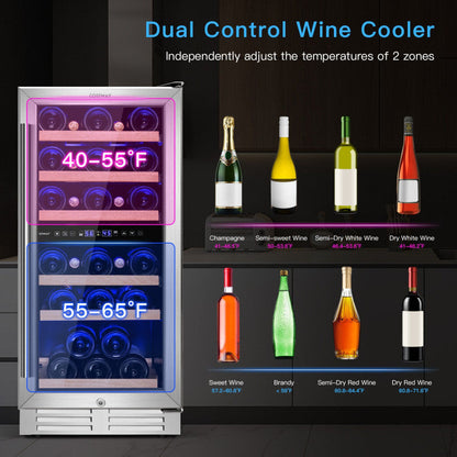 Dual-Zone 30-Bottle Wine Cooler