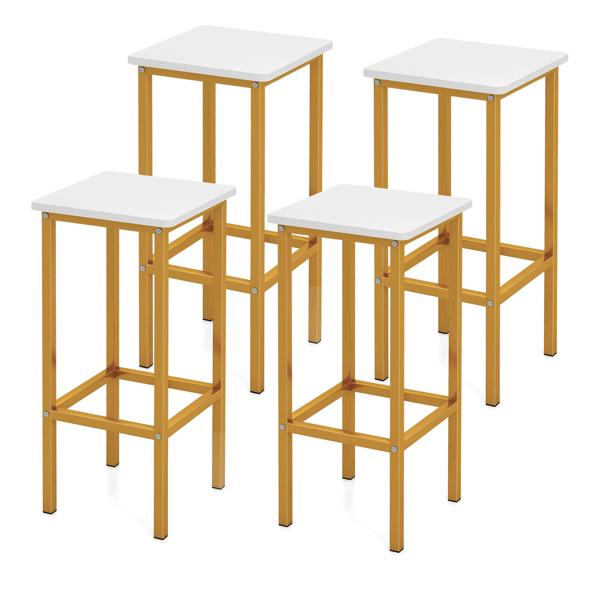 26-Inch Bar Stools with Footrest, Set of 4