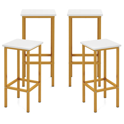 26-Inch Bar Stools with Footrest, Set of 4