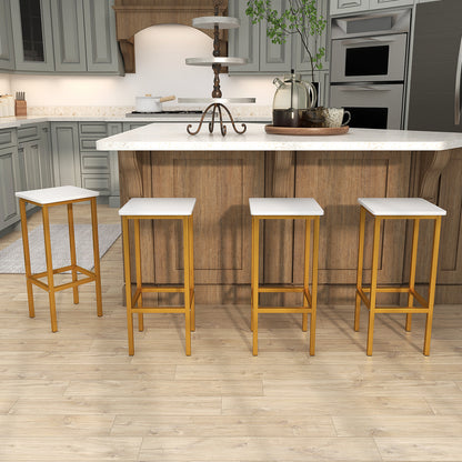 26-Inch Bar Stools with Footrest, Set of 4