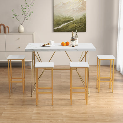 26-Inch Bar Stools with Footrest, Set of 4