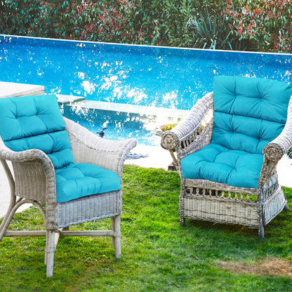 High Back Chair Cushion Set of 2 with Adjustable Height