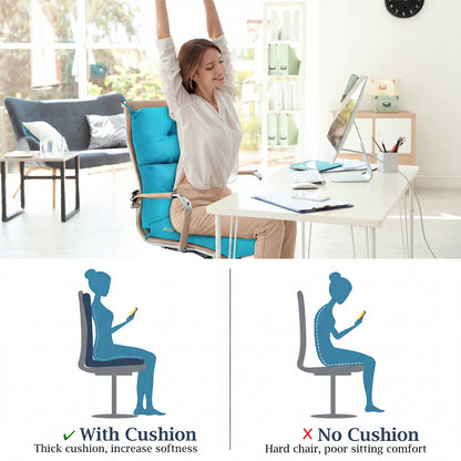 High Back Chair Cushion Set of 2 with Adjustable Height