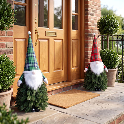 2 Pack 3 FT Pre-Lit Mini Tabletop Green and Red Artificial Christmas Tree Battery Operation